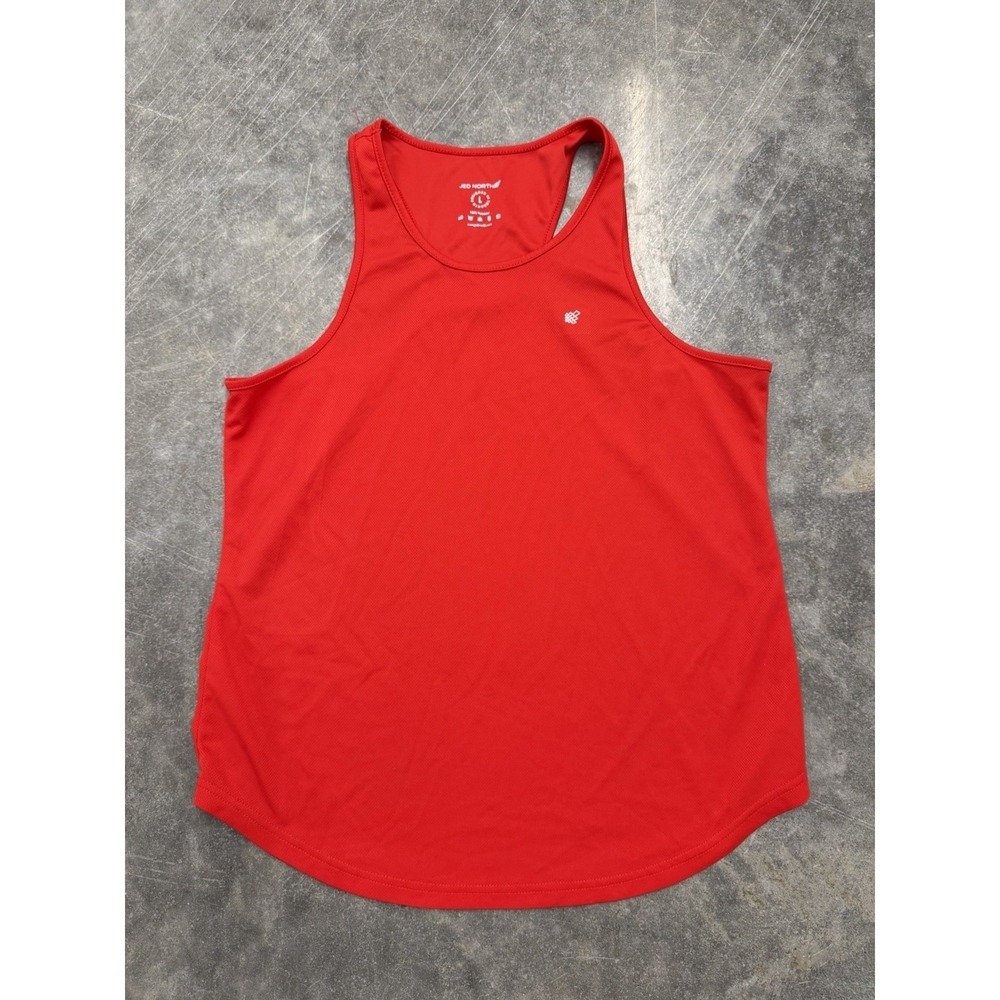 Jed North Red Tank Top Mens Size L Bodybuilding Weightlifting Exercise Summer